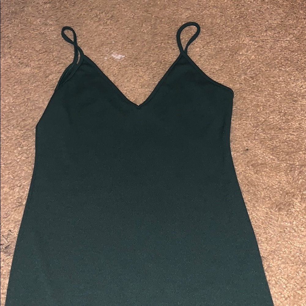 Green tight fitting dress